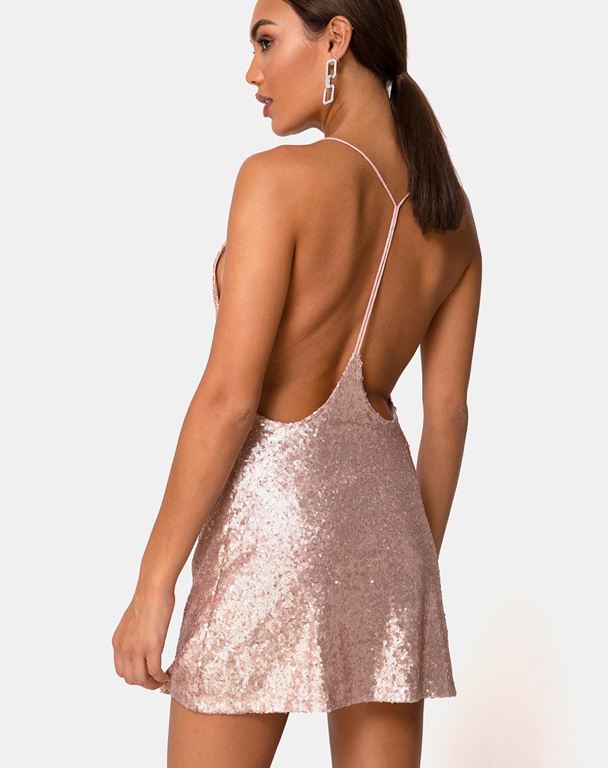 Imagen del vestido Ringo Finn de lentejuelas rosas