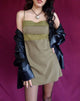 imagen de Fiona Mini Dress in Satin Avocado