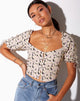 Imagen de Flaba Crop Top en Crema de Día Margarita