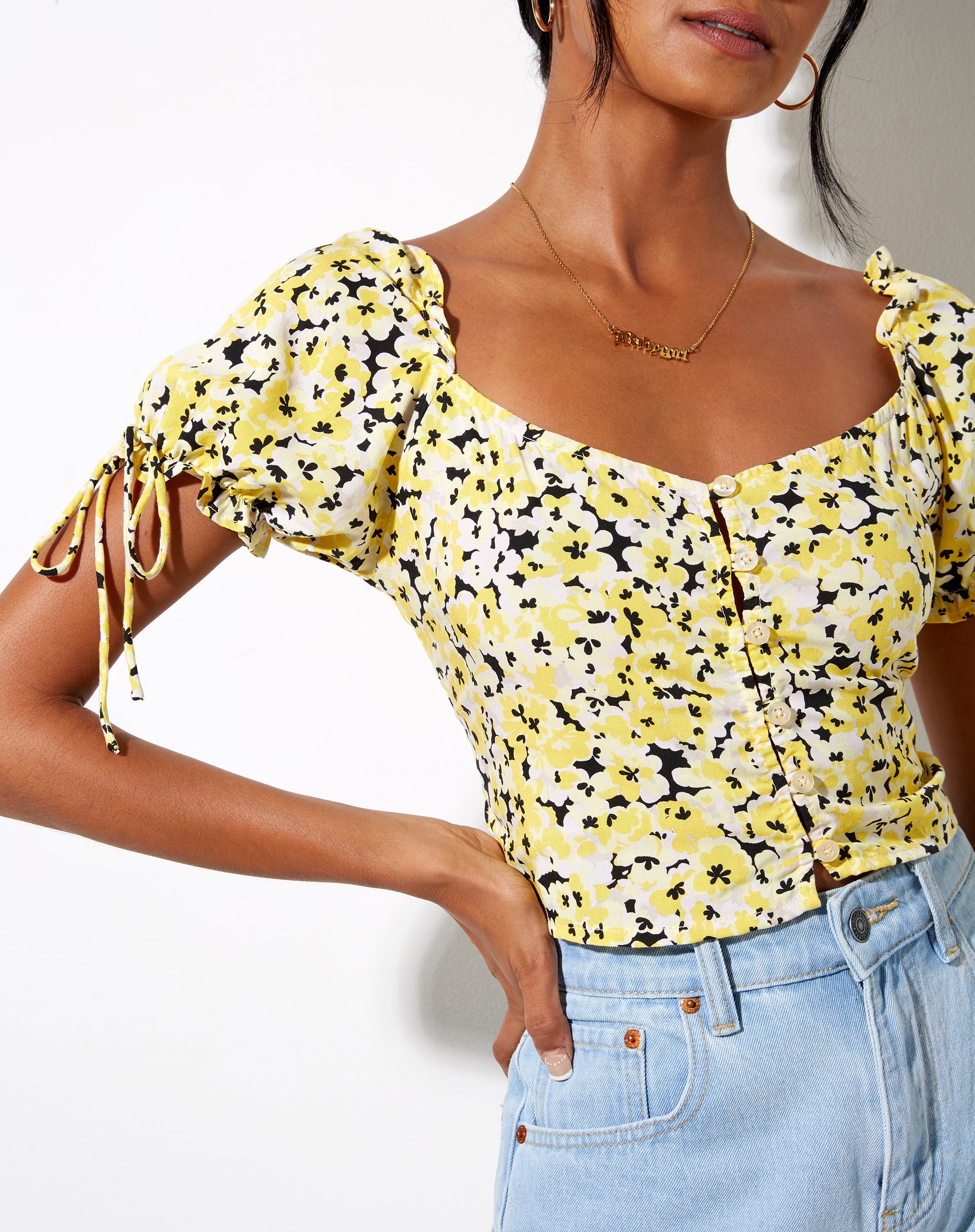 Imagen de Flaba Crop Top en Sunflower Pop Yellow