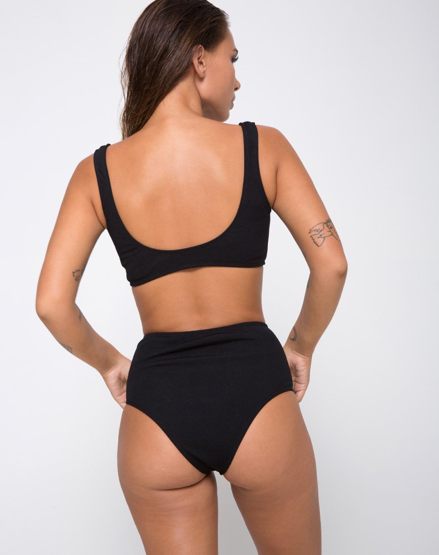 Imagen de Fleata Braguita de bikini Mini Rib Textured Onyx
