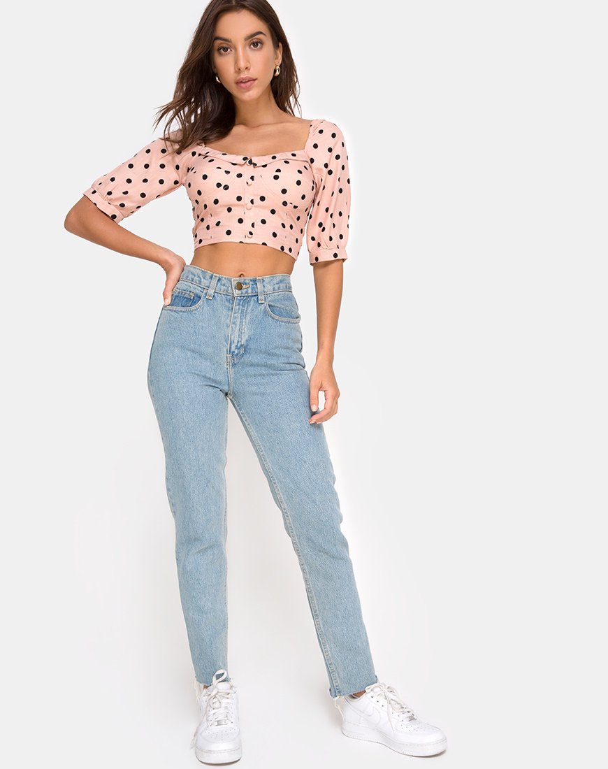 Imagen de Flory Crop Top en New Polka Nude