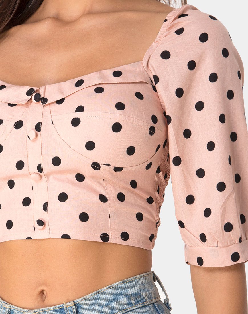 Imagen de Flory Crop Top en New Polka Nude