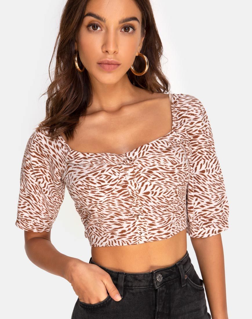 Imagen de Flory Crop Top en Safari Taupe