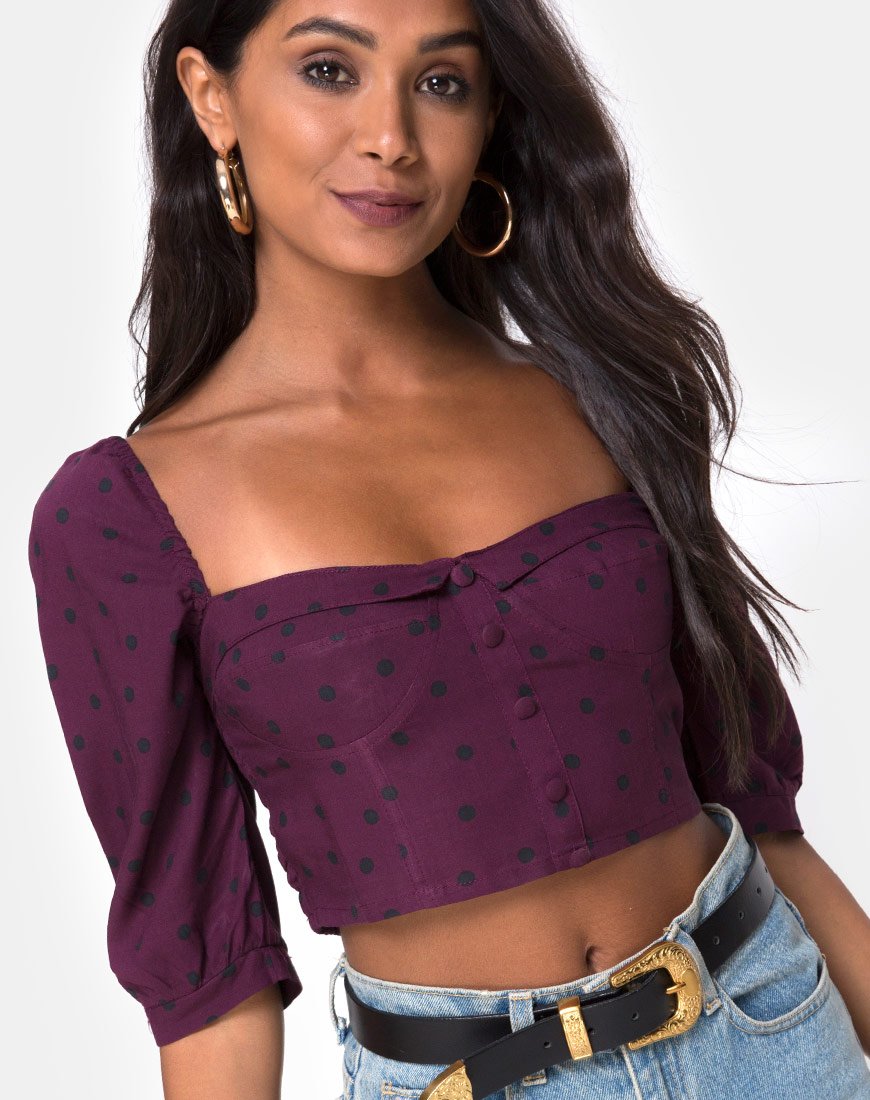 Top Flory en Skater Polka Vino