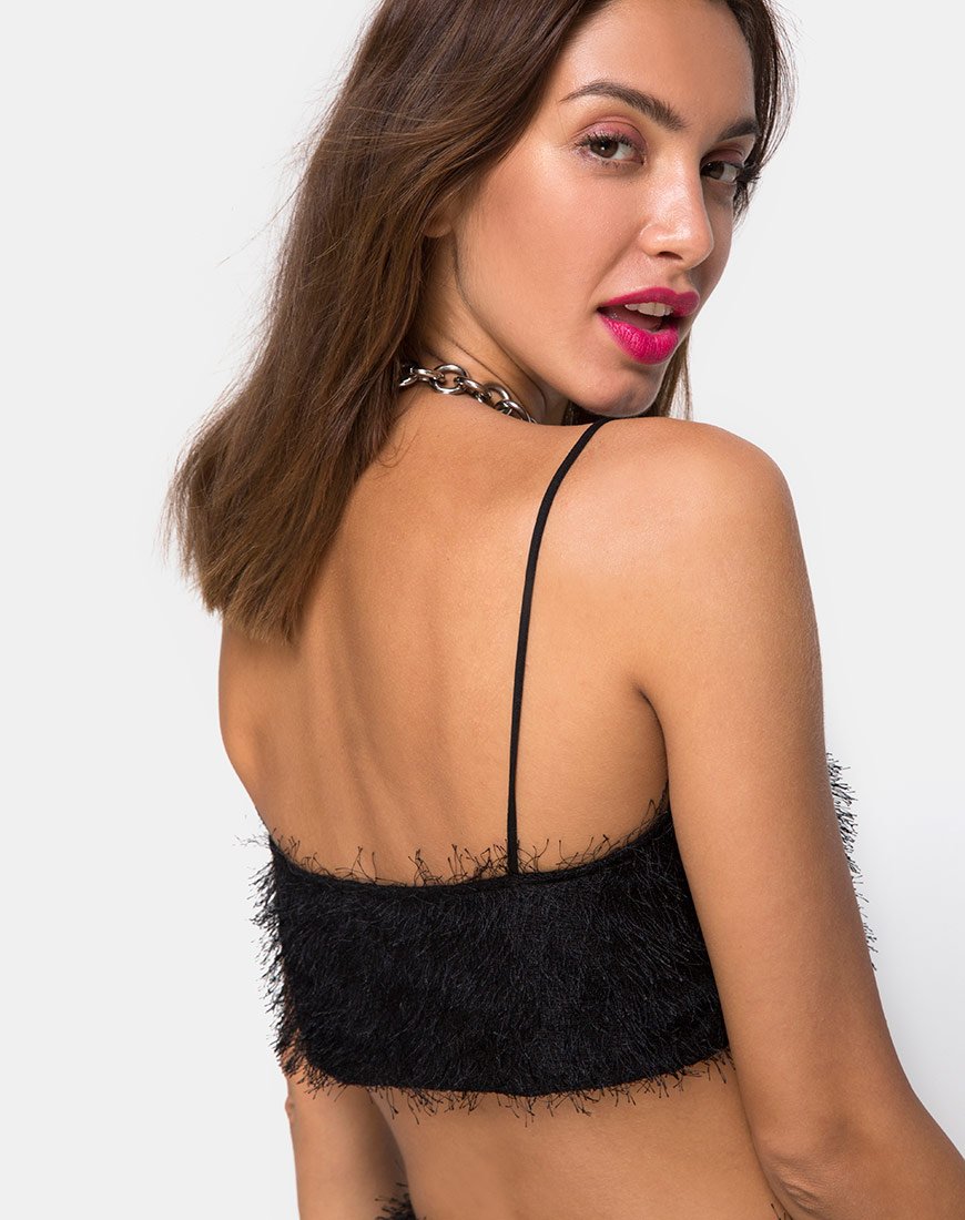 Imagen de Balien Crop Top en Fringe Negro