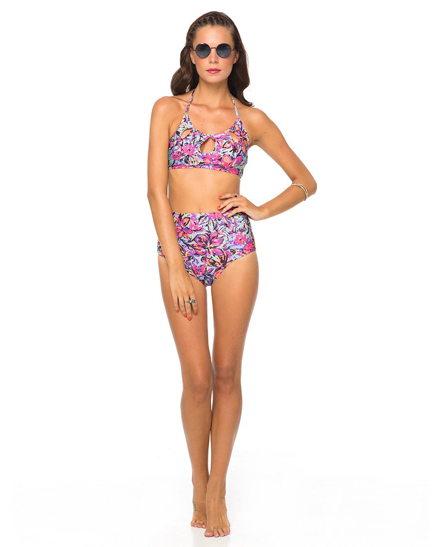 Braguita de bikini Motel Flux en Fluro Flower