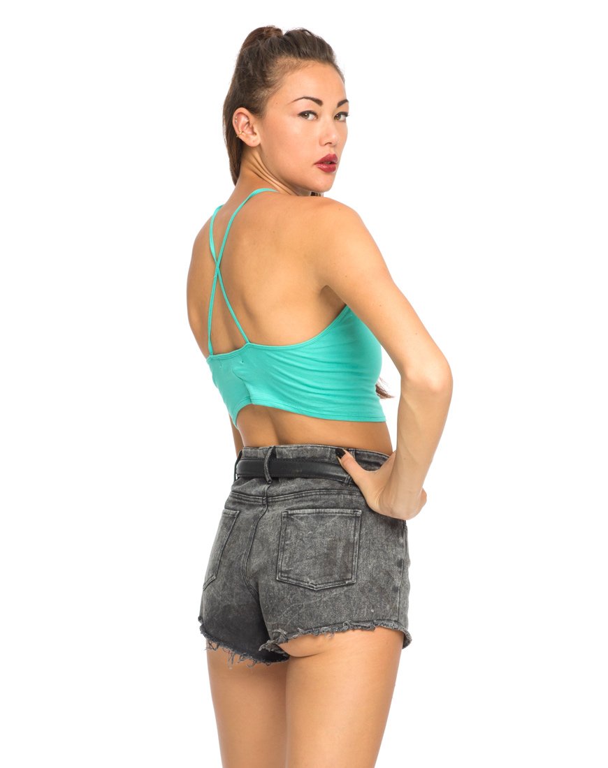 Imagen de Motel Folly Strappy Crop en Aguamarina