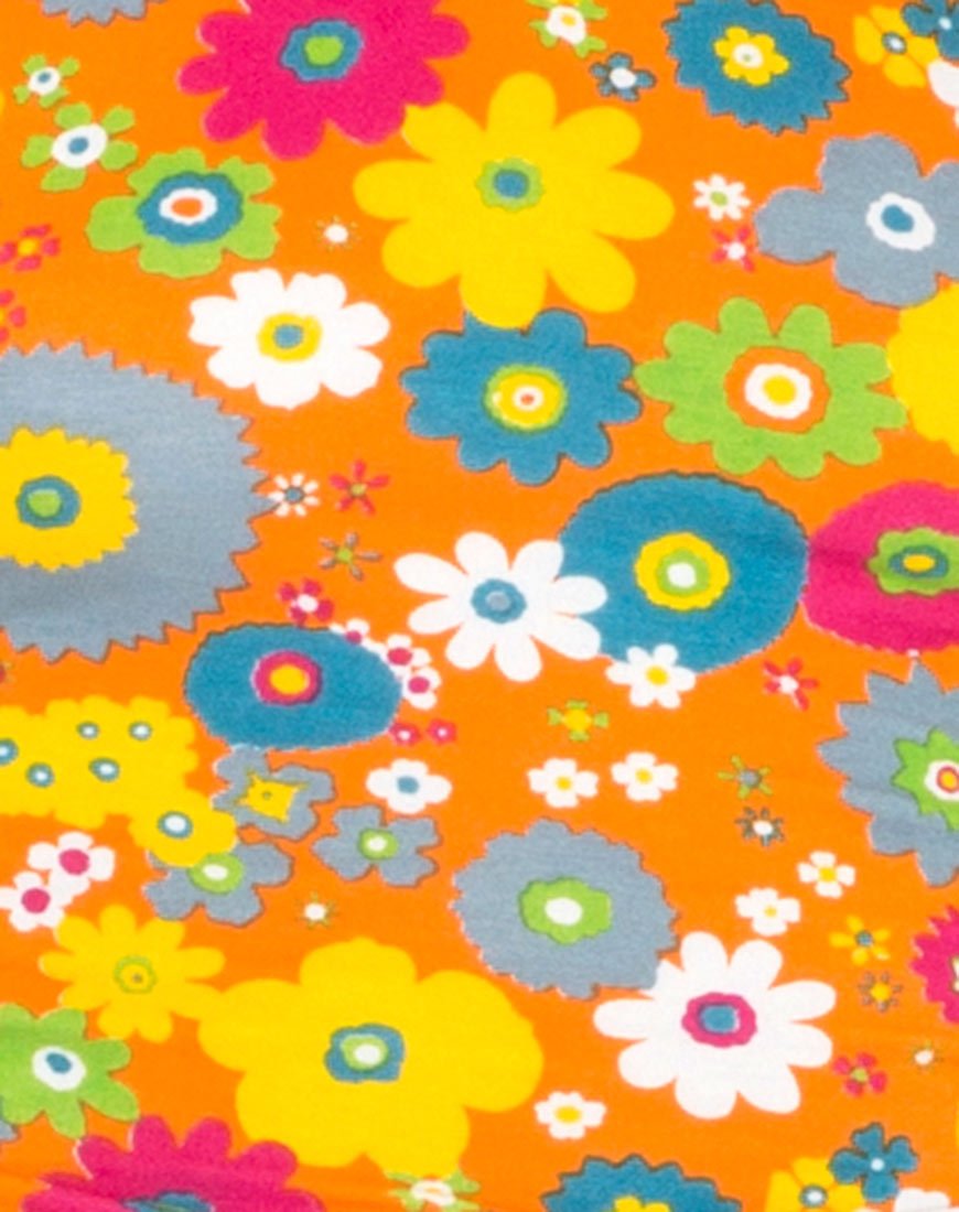 Imagen de Eclat Crop Top en Playtime Floral Naranja