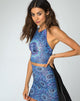 Imagen de la minifalda Kimmy en estampado digital New Mandala