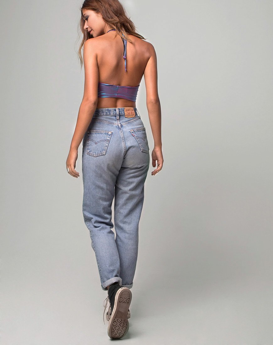 Imagen de Fonda Crop top en Opal Shimmer metalizado
