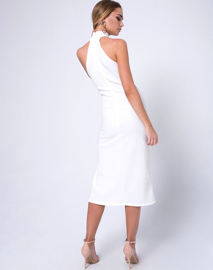 Imagen de Freja Bodycon Dress in Multi Rib Ivory