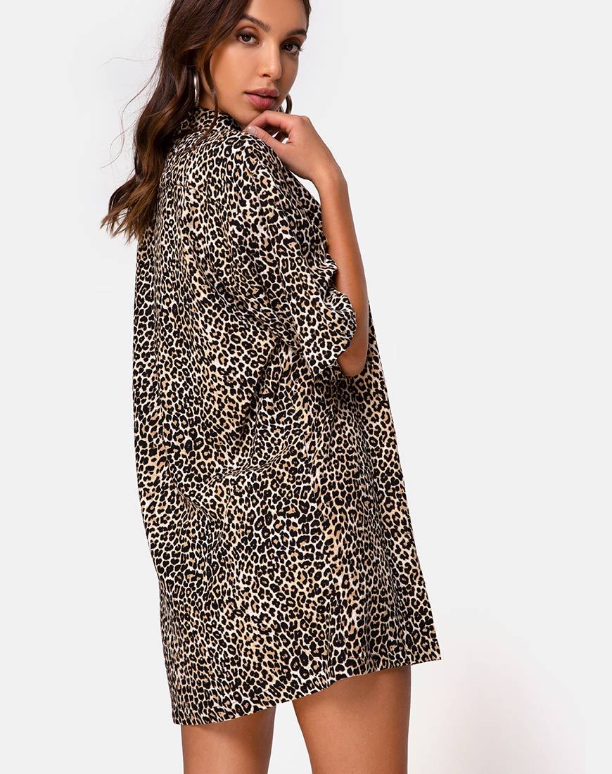Imagen de Fresia Mini Dress in Brown Rar Leopard