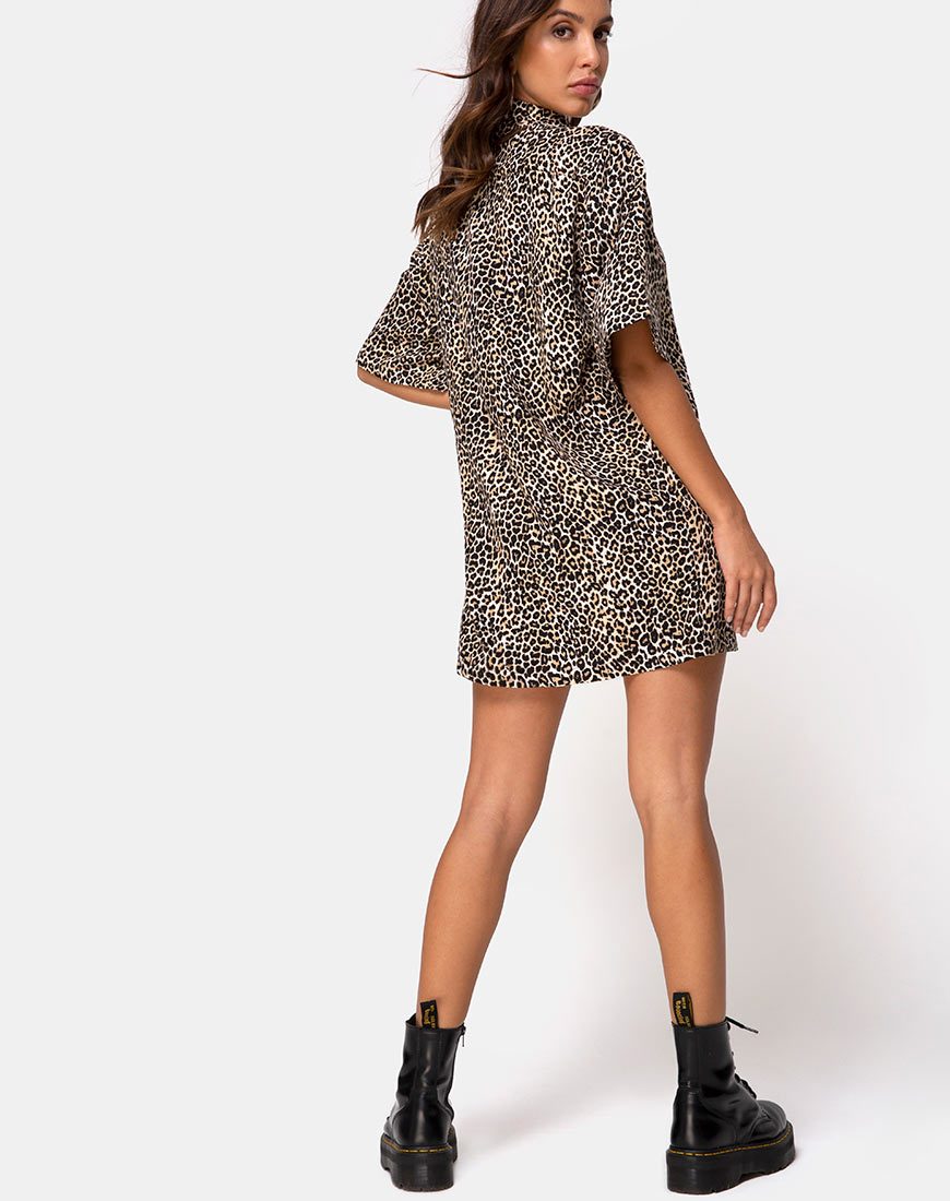 Imagen de Fresia Mini Dress in Brown Rar Leopard