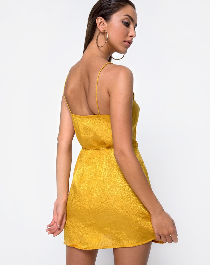 Imagen de Furia Slip Dress in Satin Mustard