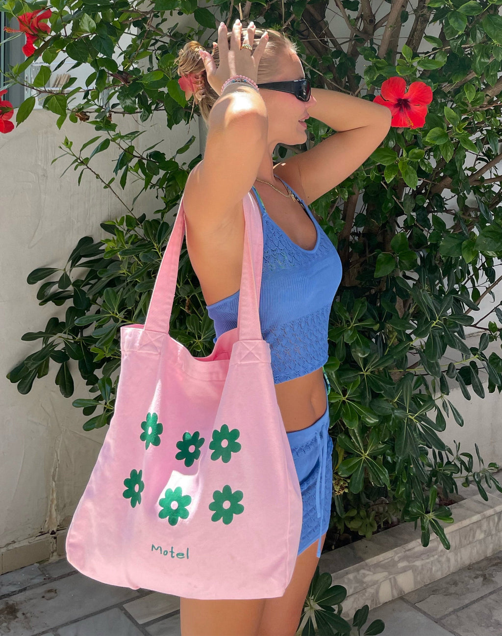 Bolso de mano Barbs en rosa Motel Floral