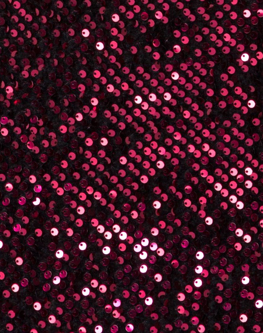 Imagen de Gabby Plunge Back Dress in Wine Sequin