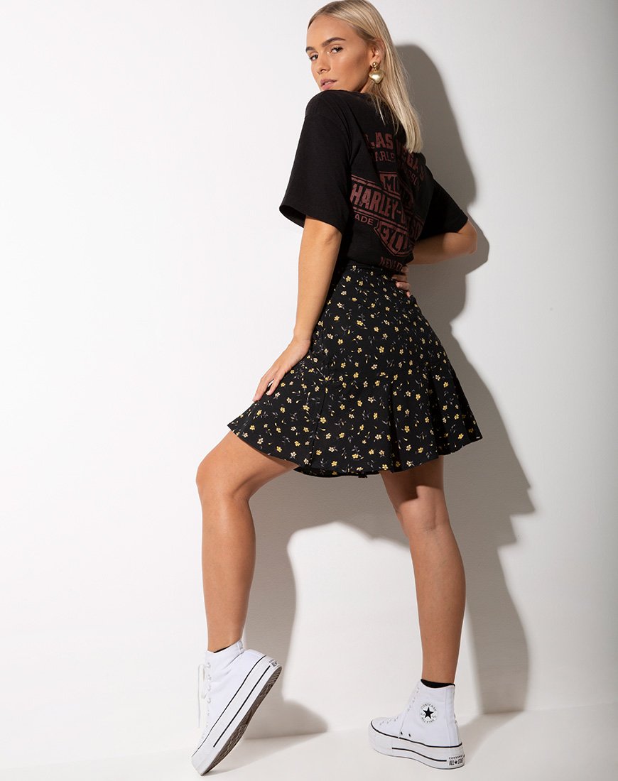 Imagen de la minifalda Gaelle en Pretty Petal Negro