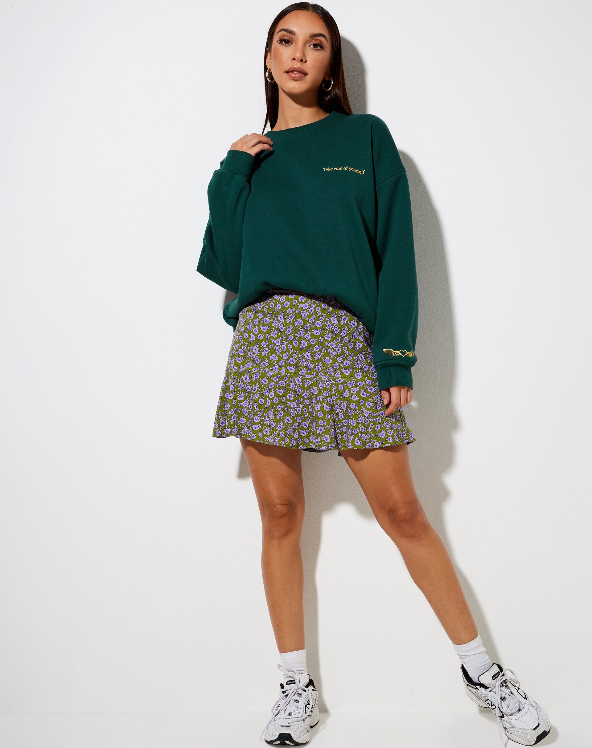 Imagen de la minifalda Gaelle en Caqui Flor de Otoño