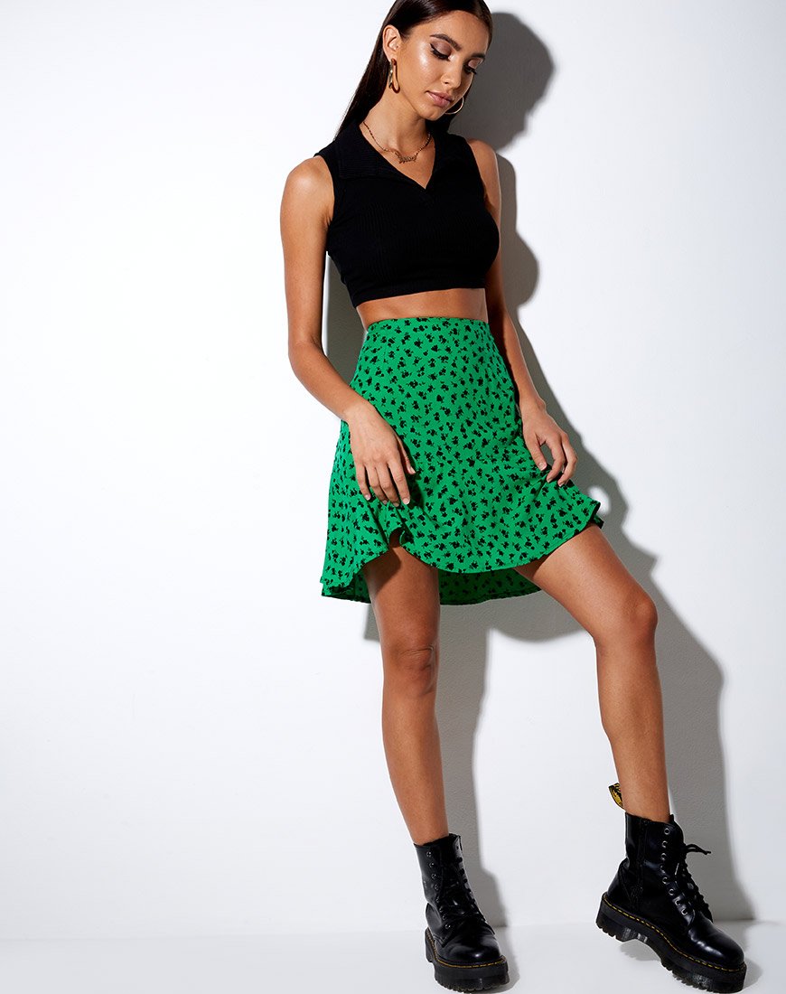 Imagen de la falda Gaelle en Dainty Daisy Green