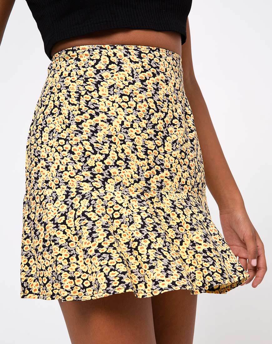 Imagen de la falda Gaelle en Mini Bloom Amarillo