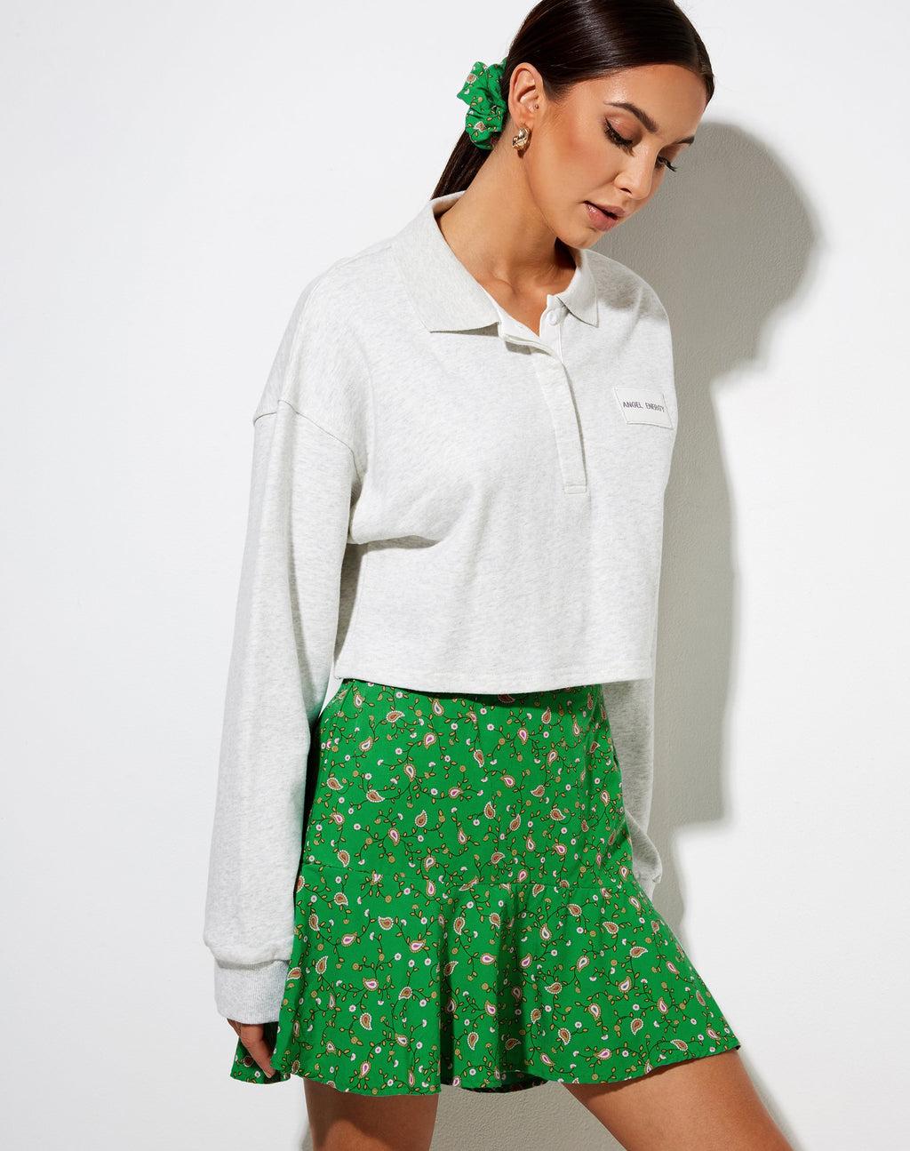 Minifalda Gaelle en Paisley Fun Verde