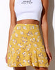 Imagen de Gaelle Skater Skirt in Rose Bunch Yellow