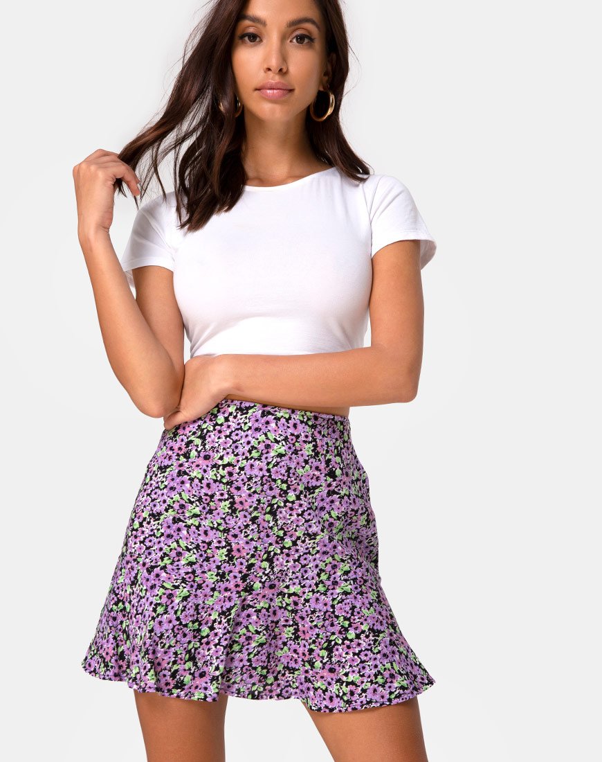 Minifalda Gaelle en Flor de Lila
