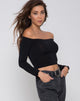 Imagen de Gaga Off The Shoulder Crop en negro