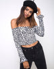 Imagen de Gaga Off The Shoulder Crop en dálmata