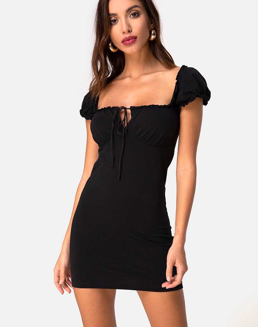 Vestido Gaina de punto negro