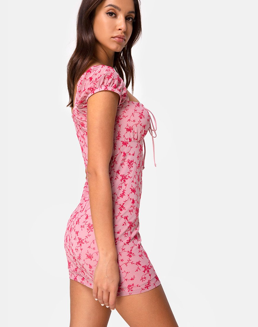 Imagen de Gaina Vestido Love Bloom Rosa Flock