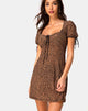 Imagen de Guenette Vestido en Red Tan Animal Flock