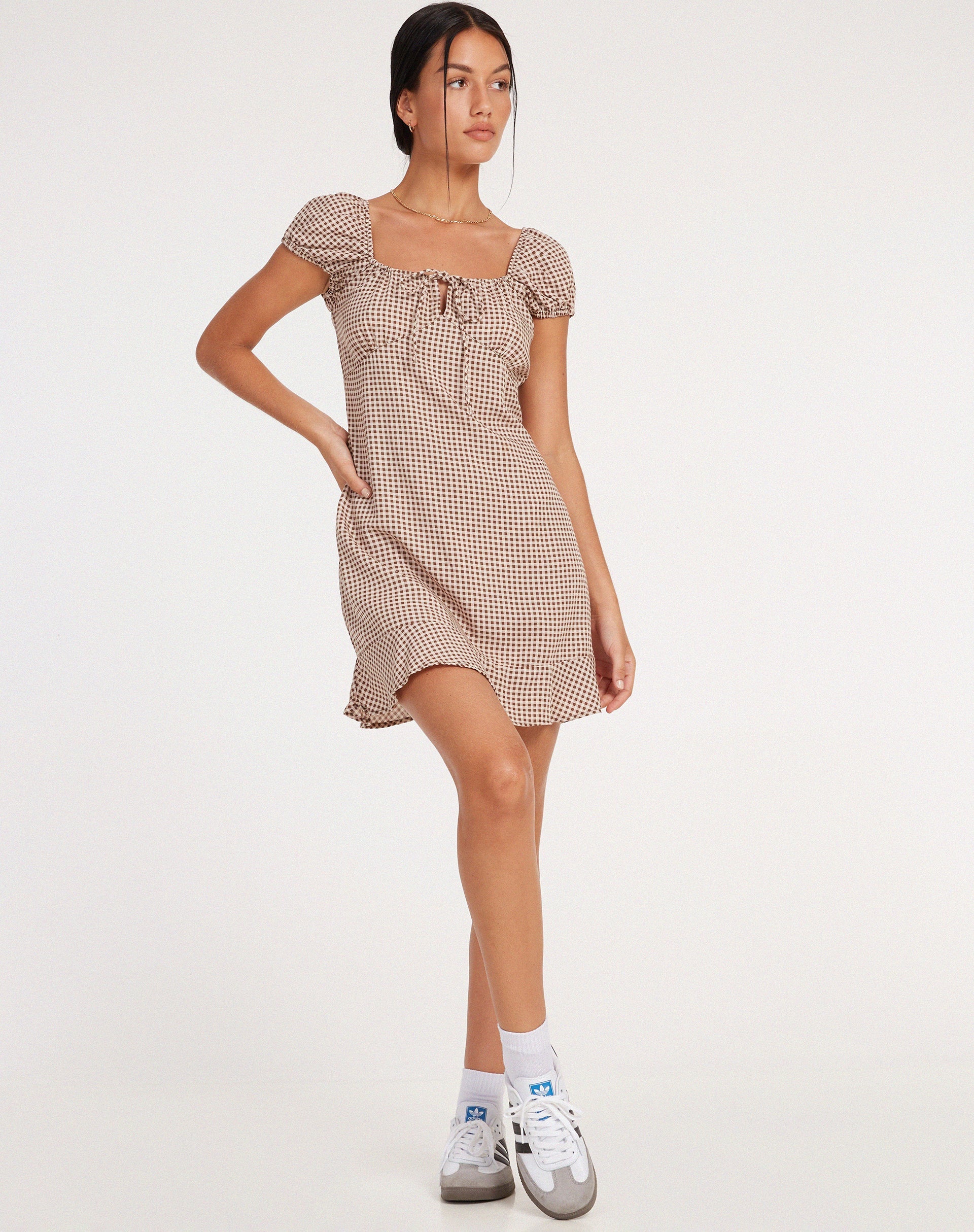 imagen de Galaca Mini Dress in Mini Gingham