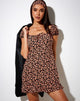 Imagen del minivestido Galaca en flor de otoño