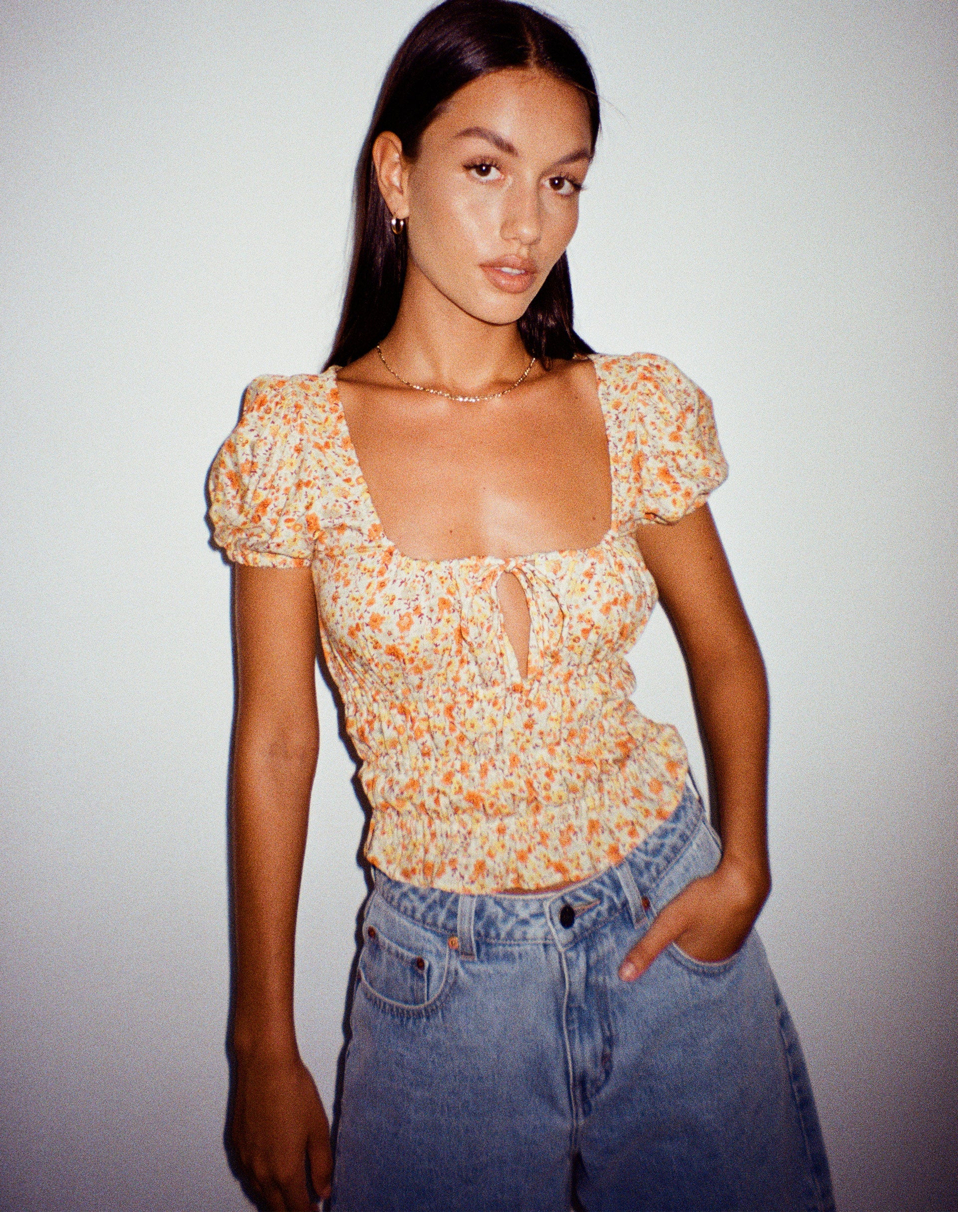 imagen de Galo Top en Ditsy Tangerine