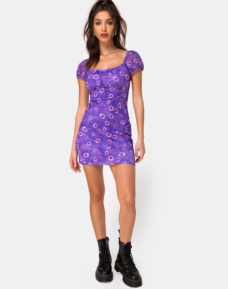 Imagen de Galot Minivestido Daisy Daze Morado