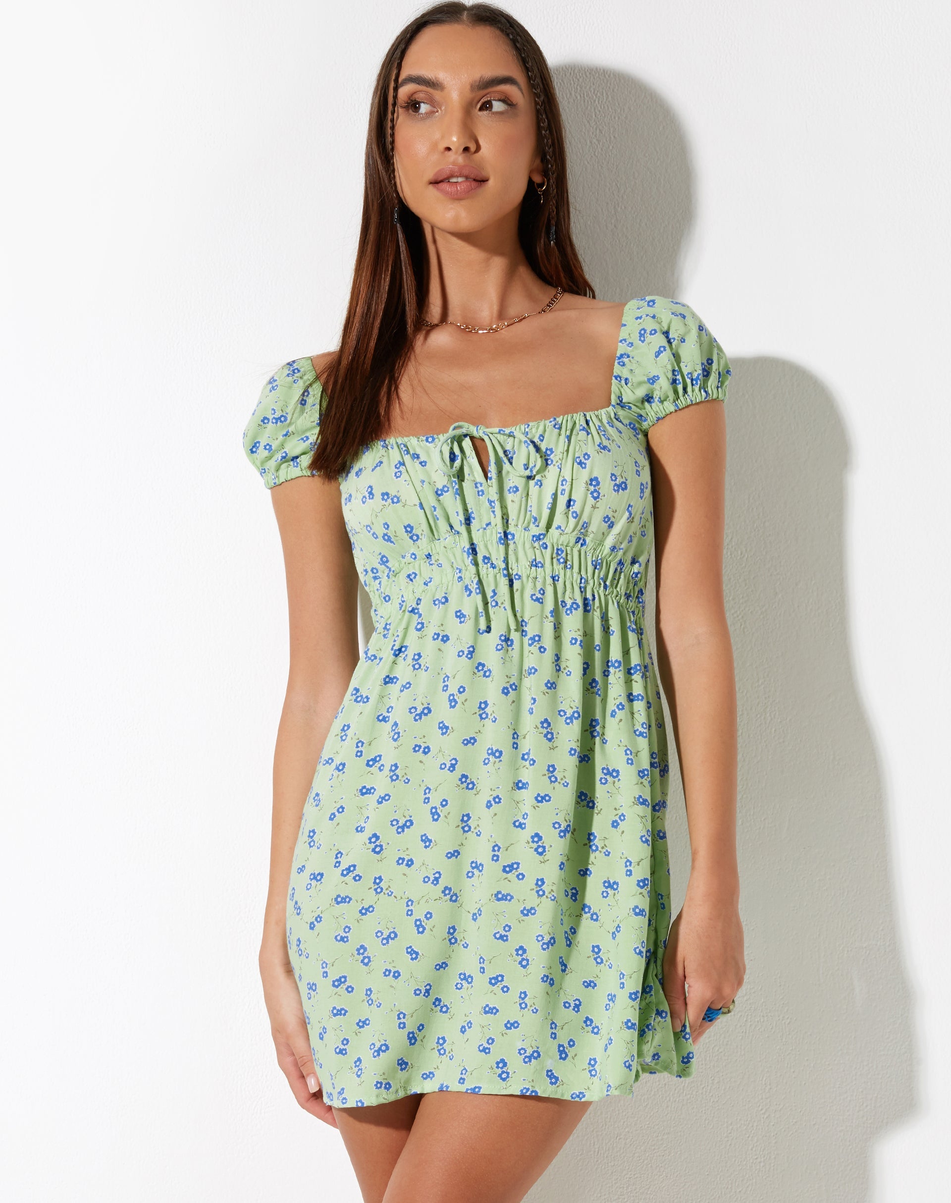 imagen de Galova Mini Dress in Lime Floral
