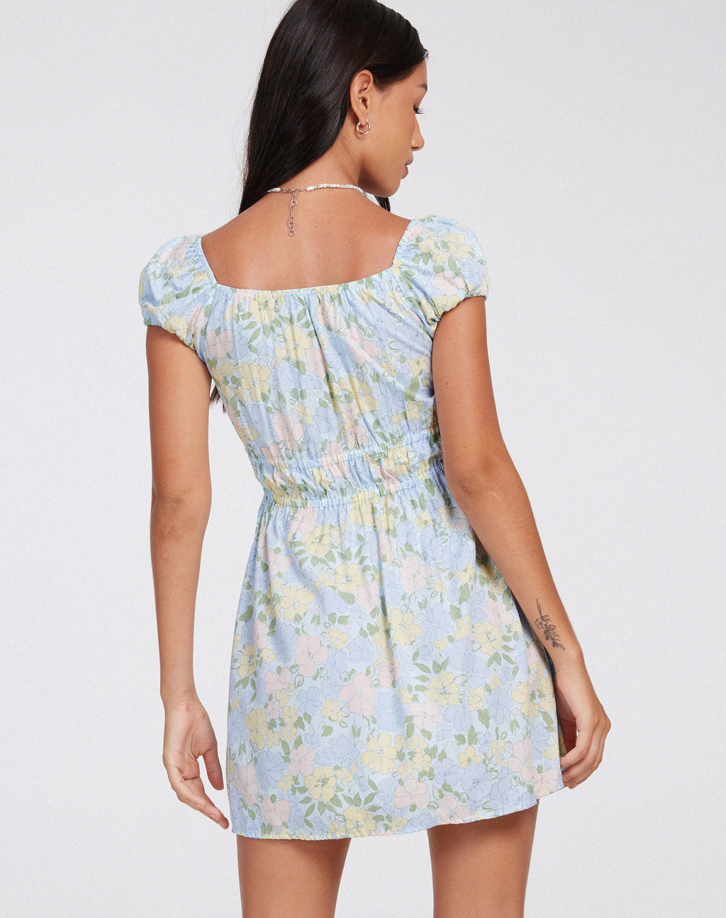 Mini Vestido Galova en Floral Pastel Lavado