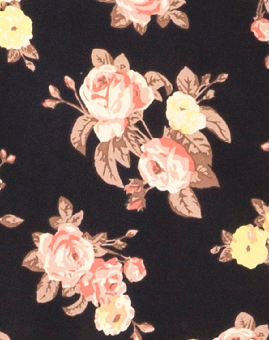 Imagen de Gamaris Falda Midi Rosa Antigua Negra