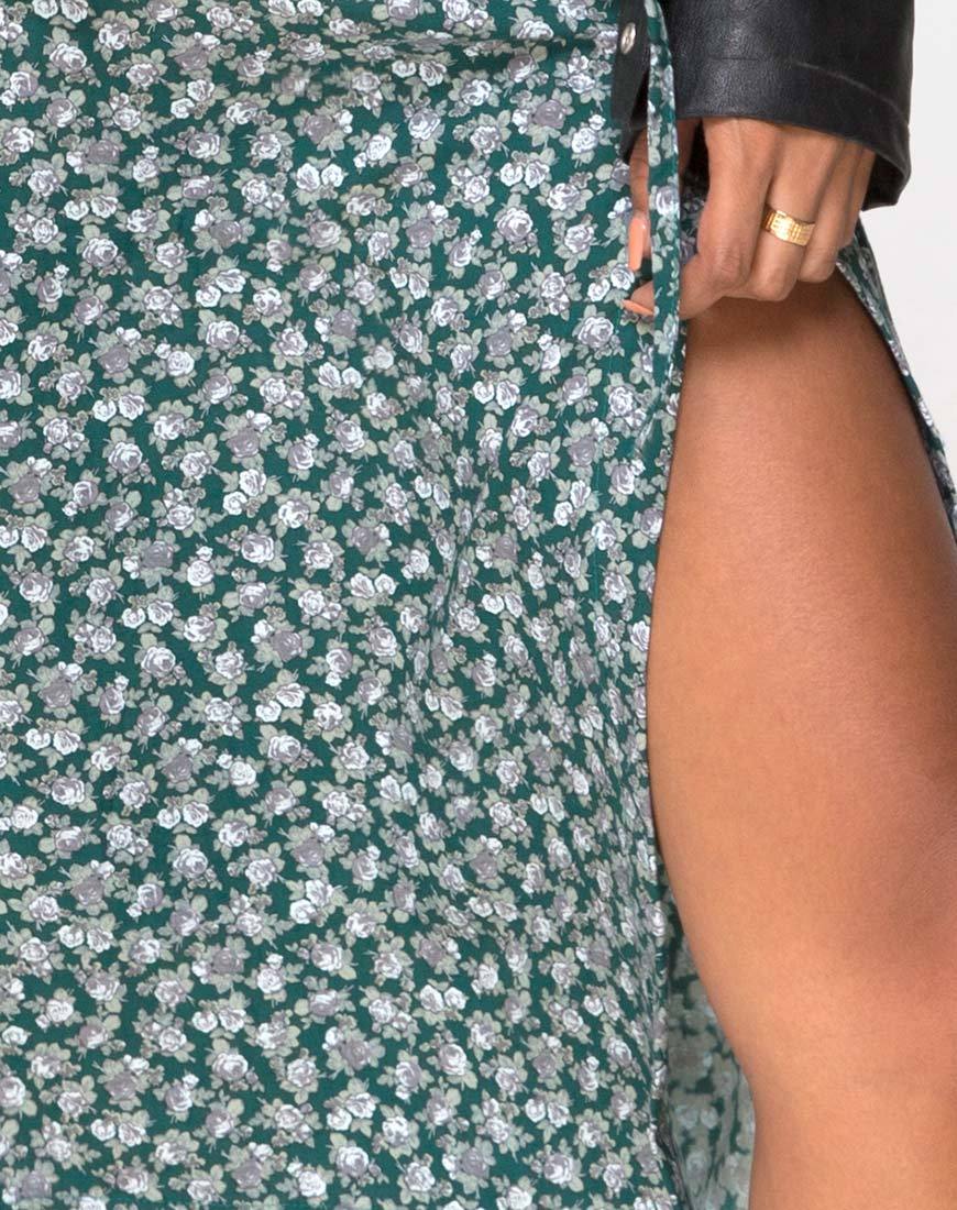 Imagen de Gamaris Falda Floral Verde