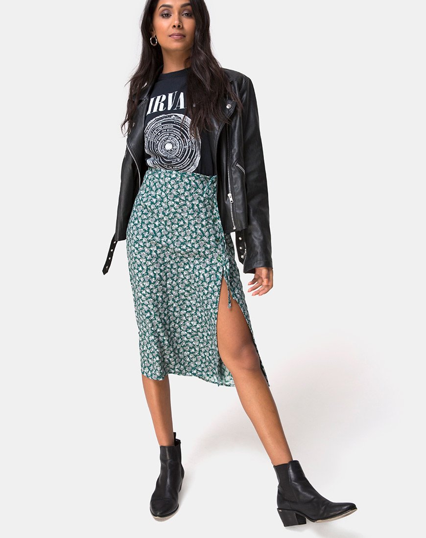 Falda Gamaris en Floral Verde