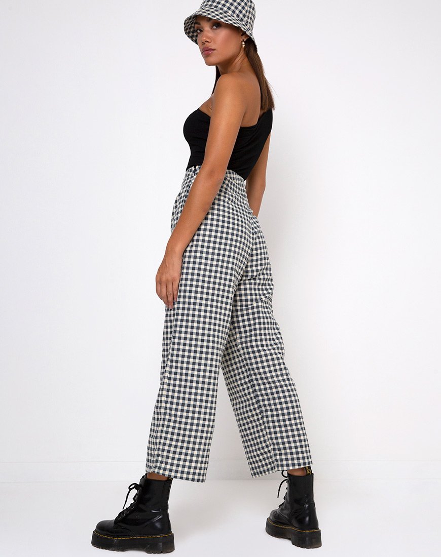 Imagen de Gamila Pantalón Culotte en Crema Gingham