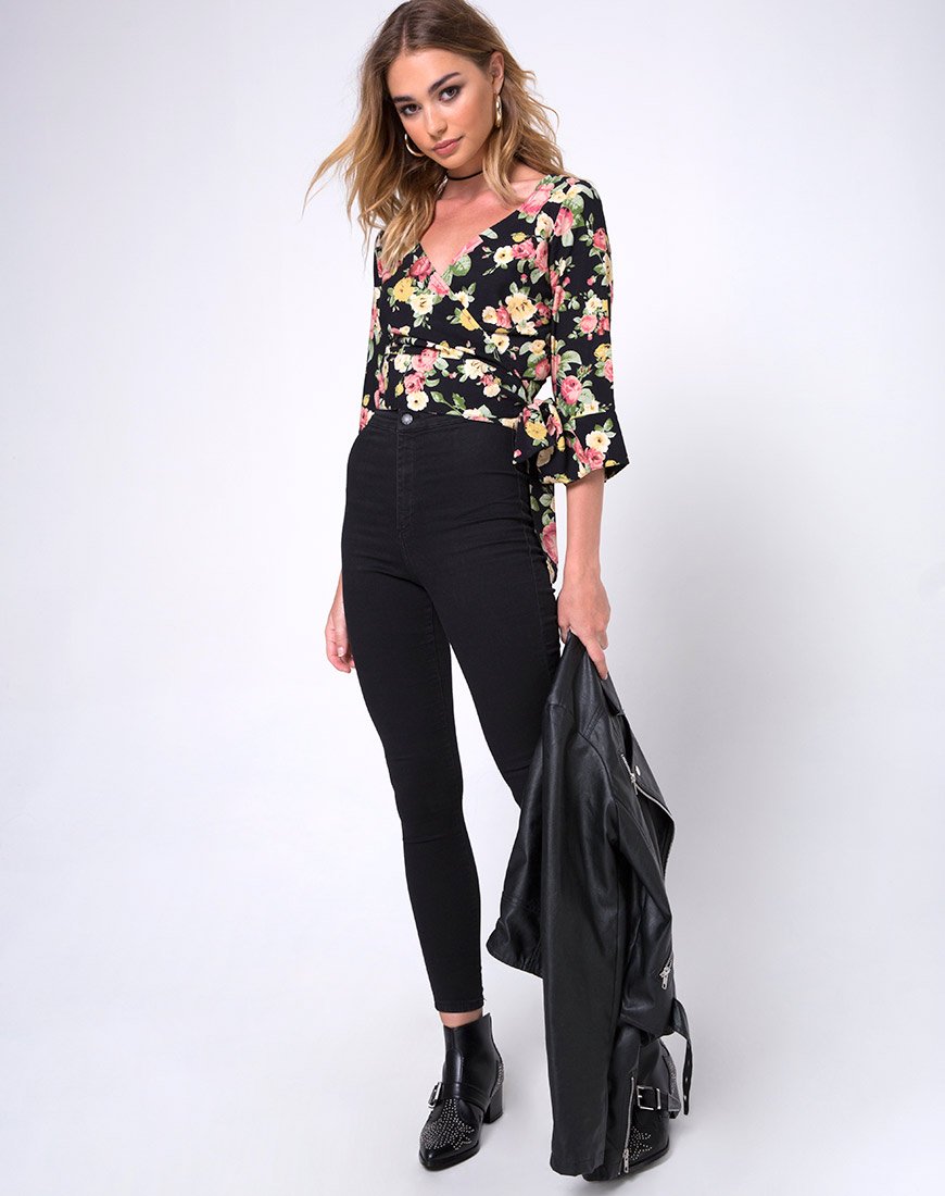 Imagen de Gamthi Wrap Top en Vintage bloom