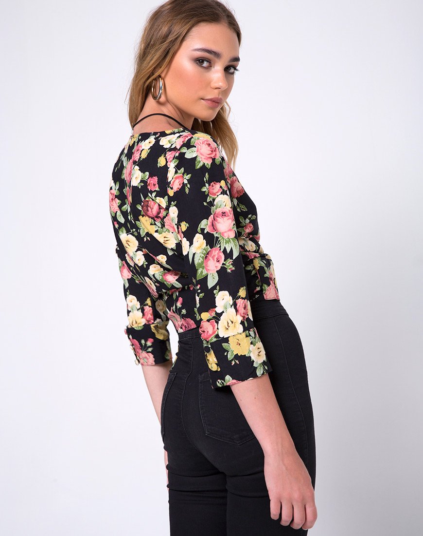Gamthi Wrap Top en Vintage bloom