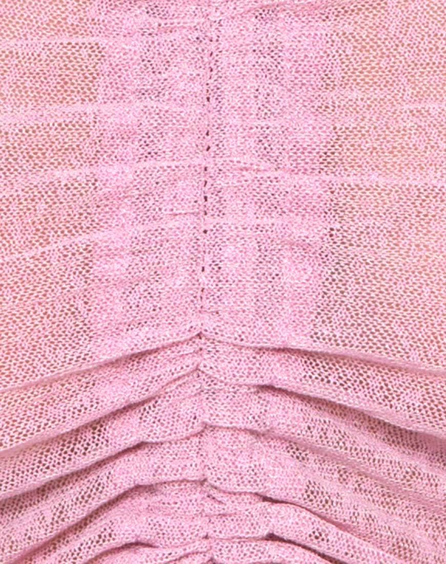 Imagen de Ganida Crop Top en Sheer Knit Blush