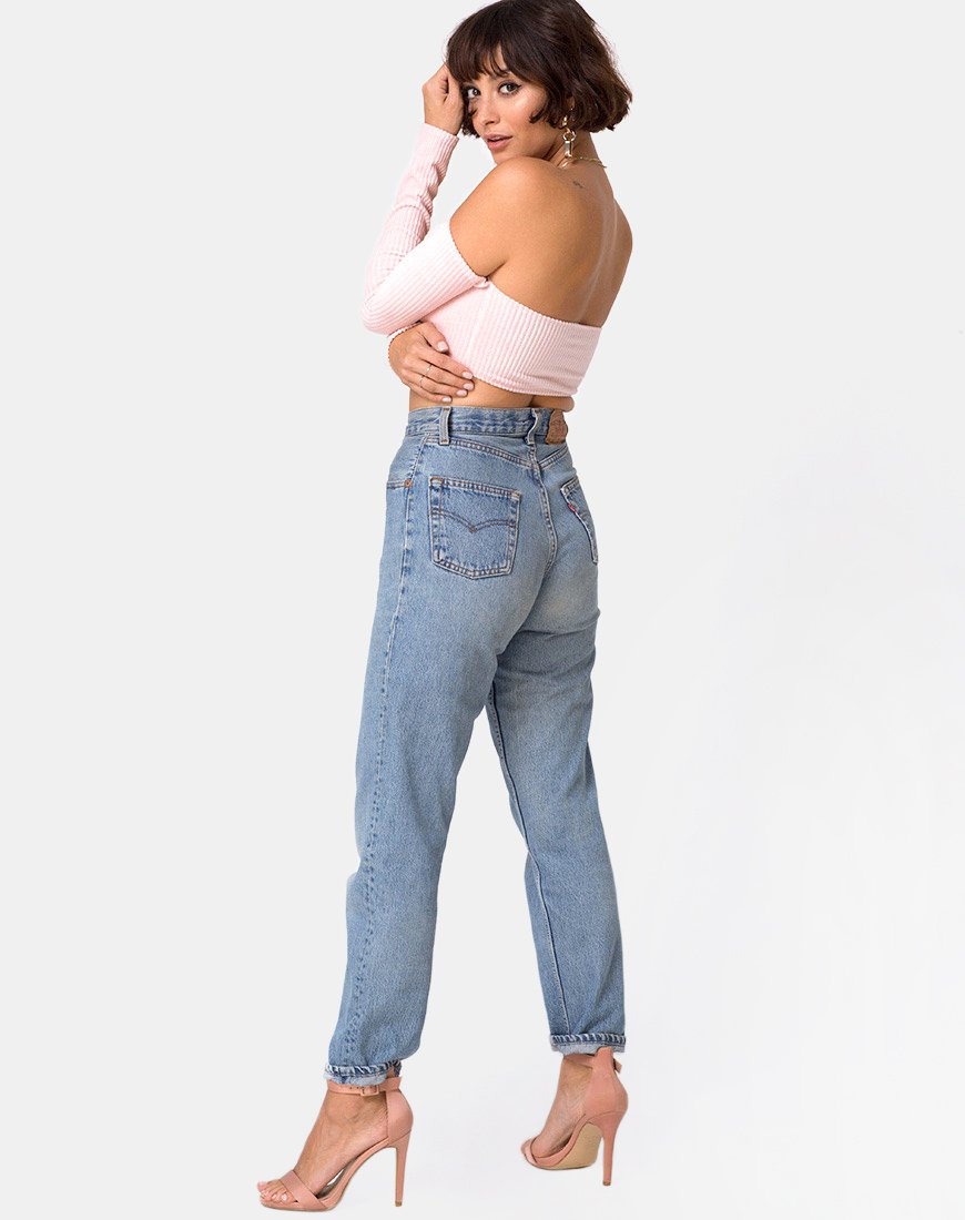 Imagen de Ganis Crop Top de manga larga en punto esponjoso Candy