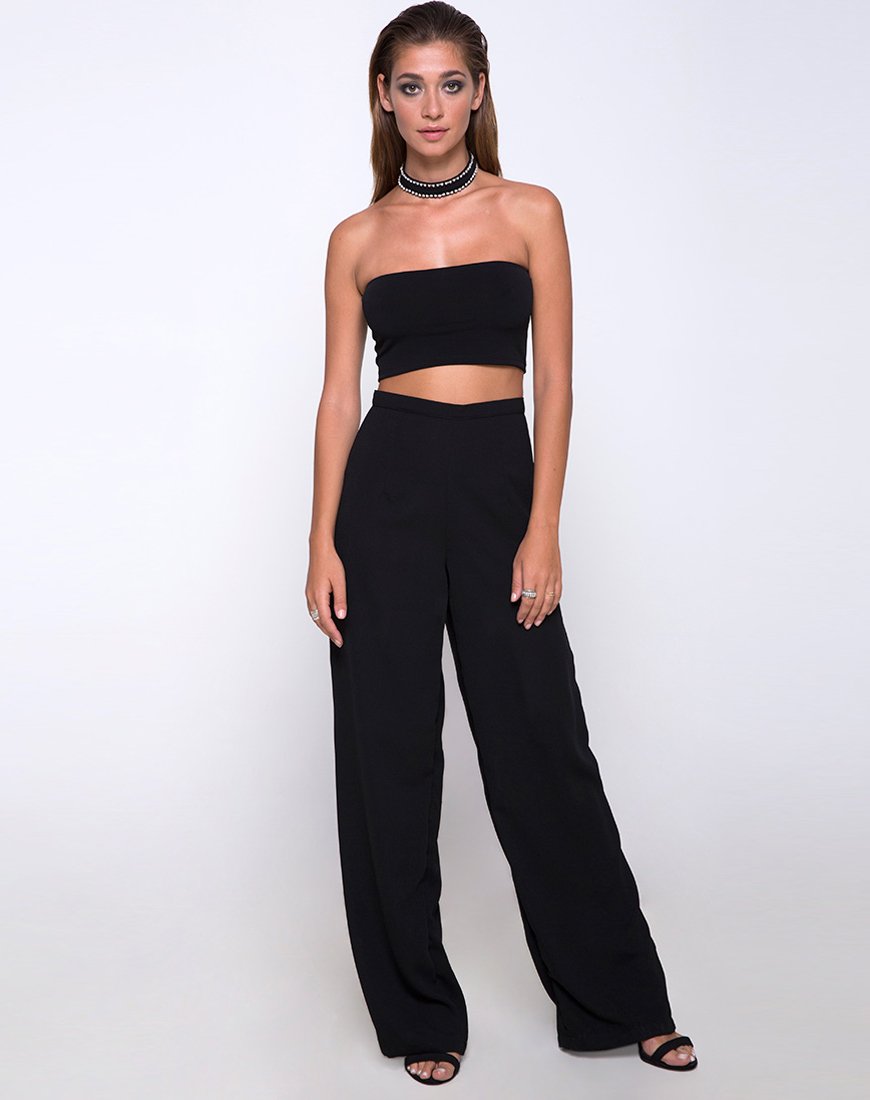 Imagen de Garneth Bandeau Top y Gargantilla en Diamante Negro