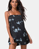 Imagen de Gashi Slip Dress en Mono Flor Satén Negro