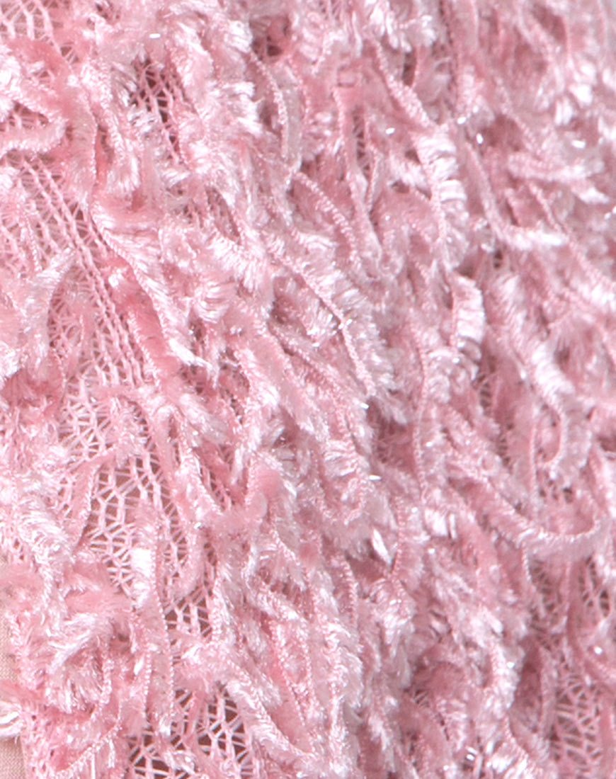 Imagen de Gasta Cardi en Shaggy Knit azúcar Rosa